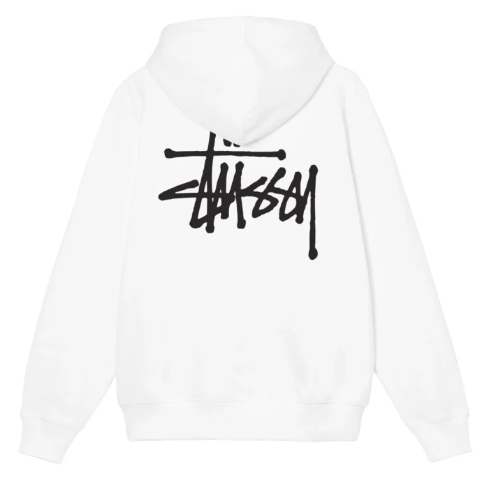 BASIC STUSSY HOODIE WHITE