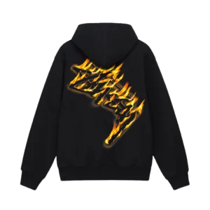 Black Burning Stock Zip Hoodie