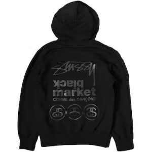 CDG Black Master Stussy Hoodie