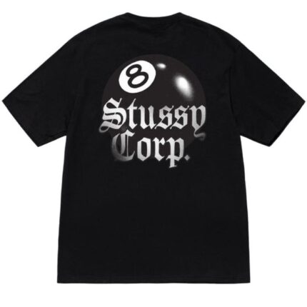 8 Ball Corp Stussy Black T Shirt