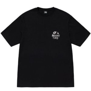 8 Ball Corp Stussy Black T Shirt