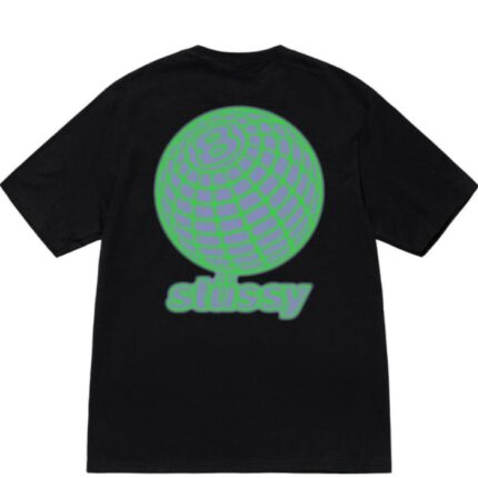 8 Ball Grid Stussy Black T Shirt