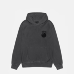 STUSSY 8 BALL HOODIE PIGMENT DYED BLACK