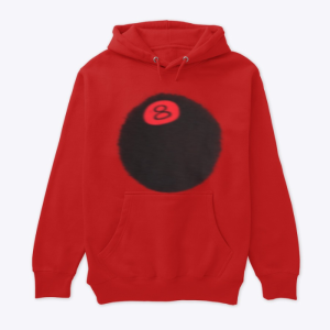 STUSSY 8 BALL RED FADE HOODIE