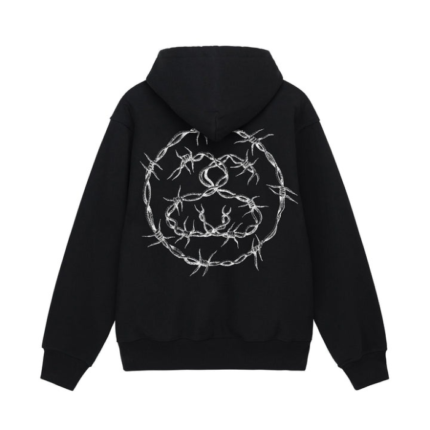 STUSSY BARB BLACK HOODIE