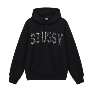 STUSSY BARB BLACK HOODIE