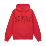 STUSSY BARB RED HOODIE