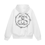 STUSSY BARB WHITE HOODIE