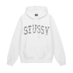 STUSSY BARB WHITE HOODIE