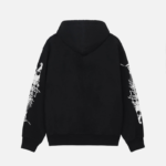 STUSSY BARRACUDA BLACK HOODIE