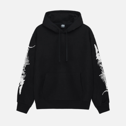 STUSSY BARRACUDA BLACK HOODIE