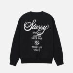 STUSSY WORLD TOUR CREW BLACK