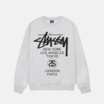 STUSSY WORLD TOUR CREW PIGMENT DYED