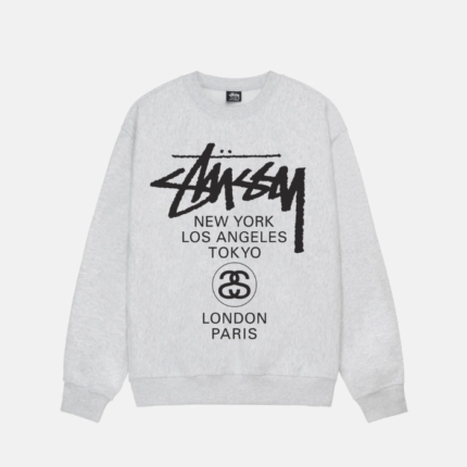 STUSSY WORLD TOUR CREW PIGMENT DYED