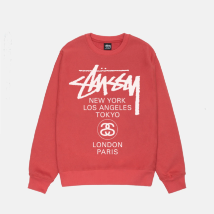 STUSSY WORLD TOUR CREW RED