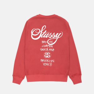 STUSSY WORLD TOUR CREW RED