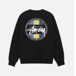 Stussy Classic Crew Dot Black Sweatshirt