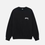 Stussy Classic Crew Dot Black Sweatshirt