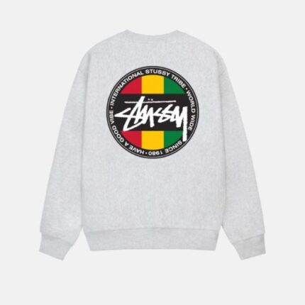 Stussy Crew Dot White Sweatshirt