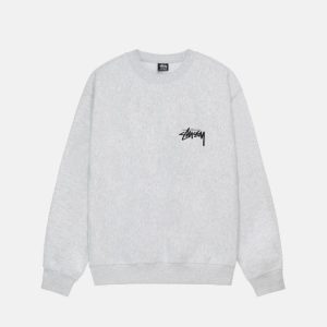 Stussy Crew Dot White Sweatshirt