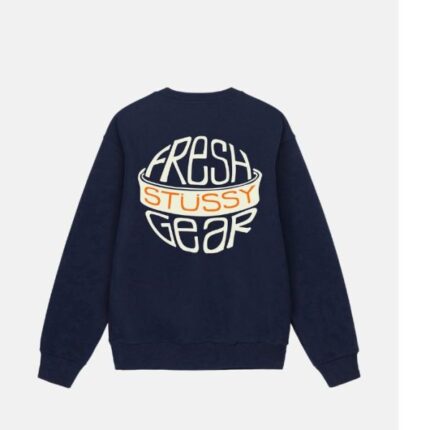 Stussy Fresh Crew Navy Blue Sweatshirt