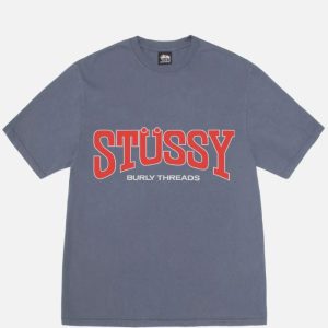 Stussy Pigment Dyed Indigo Burly T Shirt