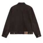 Stussy Zip Up Denim Cozy Brown jacket