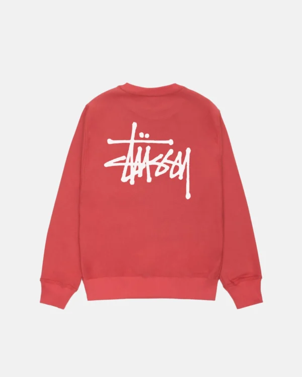 Stussy Corp Crew Red Sweatshirt
