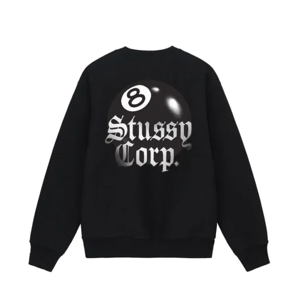 Stussy 8 BALL Corp Crew Back Sweatshirt