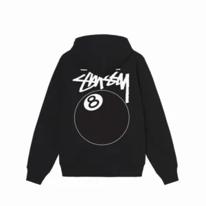 Stussy 8 Ball Zip Black Hoodie