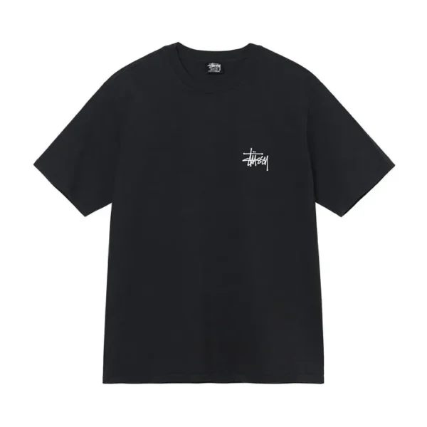 Stüssy Basic Pigment Dyed Black T-Shirt