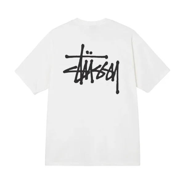Stüssy Basic Pigment Dyed White T-Shirt