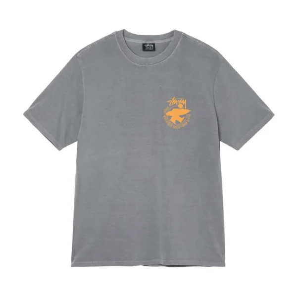 Stussy Beach Roots Pigment Dyed Grey T-Shirt