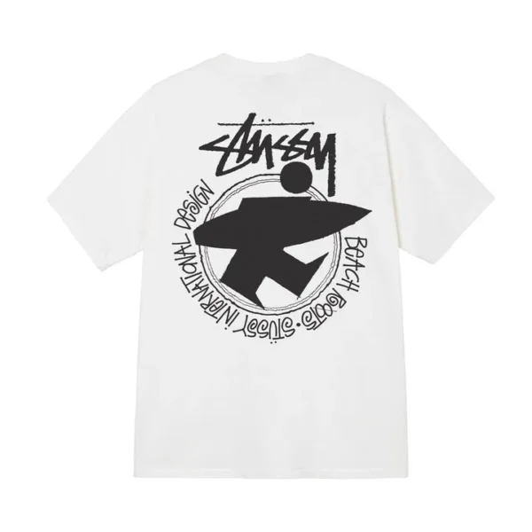 Stussy Beach Roots Pigment Dyed White T-Shirt