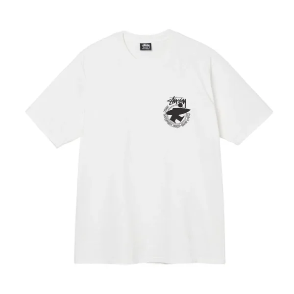 Stussy Beach Roots Pigment Dyed White T-Shirt