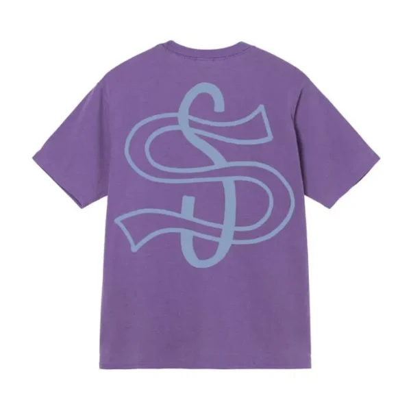Stüssy Big League Pigment Dyed Purple T-Shirt