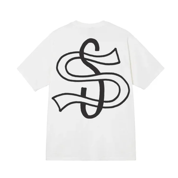 Stüssy Big League Pigment Dyed White T-Shirt