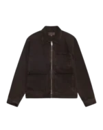 Stussy Zip Work Brown Denim Jacket